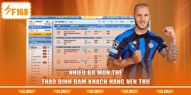 Nhiều bộ môn thể thao đình đám khách hàng nên thử